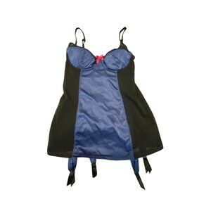 Victorias Secret Sexy Little Things 36B Lingerie Babydoll Black‎ & Blue